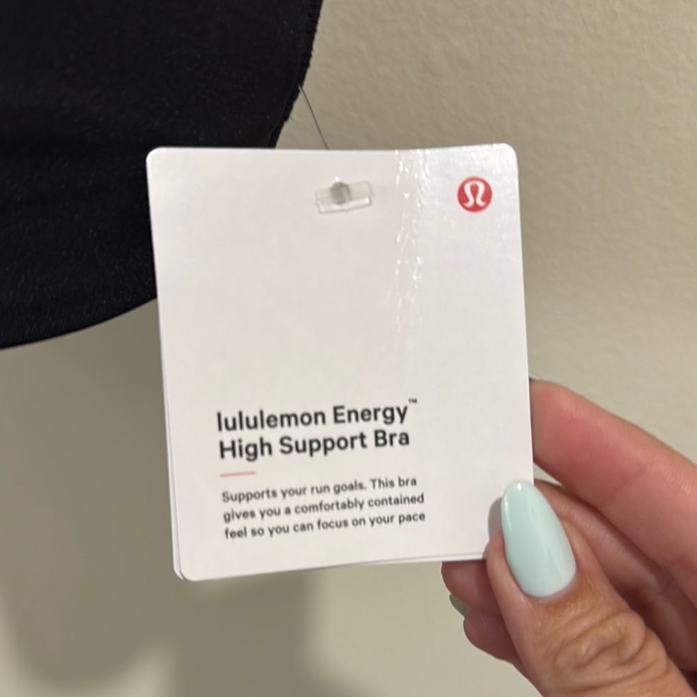 Lululemon Energy High Support Bra in Black NWT - Picture 2 of 7